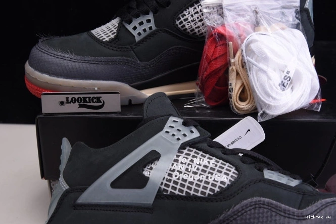 Cheap CV9388-001 Off x Jordan 4 Air Bred White Retro 0729